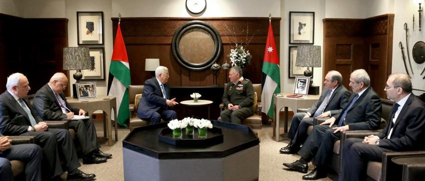 مباحثات اردنية فلسطينية في قصر الحسينية