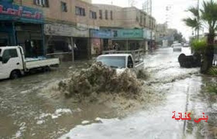 تداعيات المنخفض الجوي بالصور وبني كنانة يُسجل اعلى هطول مطري