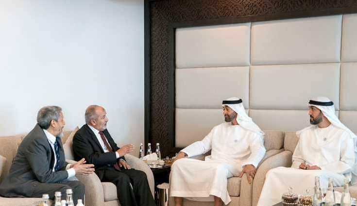 محمد بن زايد يلتقي رئيس الهيئة العليا للتجمع اليمني للإصلاح