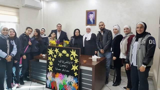 وفد من جامعة عمان الأهلية ومدارس الجامعة يقدم الدعم النفسي والمؤازرة لمدارس فكتوريا