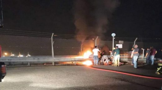 إصابة 4 اشخاص بحريق احد الخطوط الناقلة للنفط في العقبة