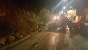 انهيار جزئي عند مدخل جرش الجنوبي