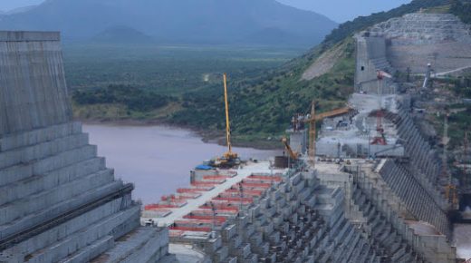 Ethiopia's Grand Renaissance Dam is seen as it undergoes construction work on the river Nile in Guba Woreda, Benishangul Gumuz Region, Ethiopia September 26, 2019. Picture taken September 26, 2019. REUTERS/Tiksa Negeri