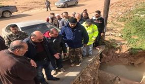 عاجل .. مياه الأمطار تدهم منازل في الهاشمية ..صور