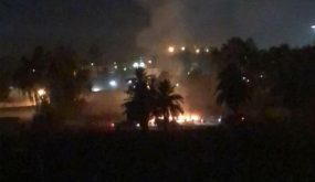 بغداد : سقوط صاروخ خلف مبنى السفارة الامريكية