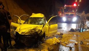 وفاة واصابة بالغة بحادث تدهور على الصحراوي