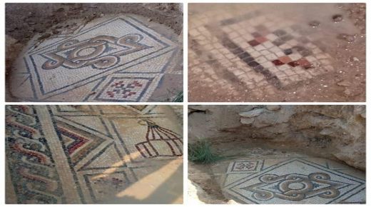 العثور على مجموعة من قطع الفسيفساء في عجلون