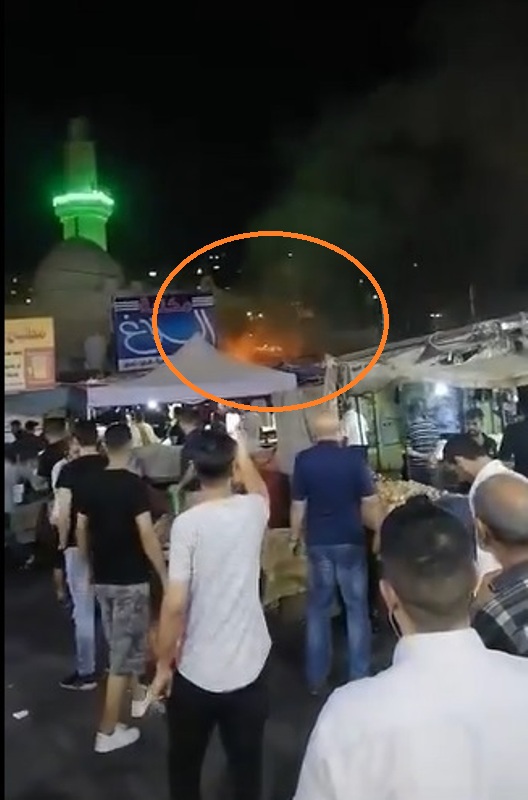 بالفيديو .. حريق قرب مجمع رغدان