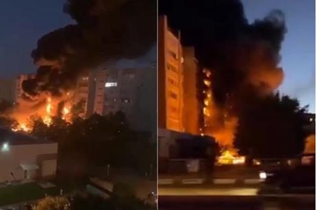 13 قتيلا بسقوط طائرة على مبنى سكني في روسيا