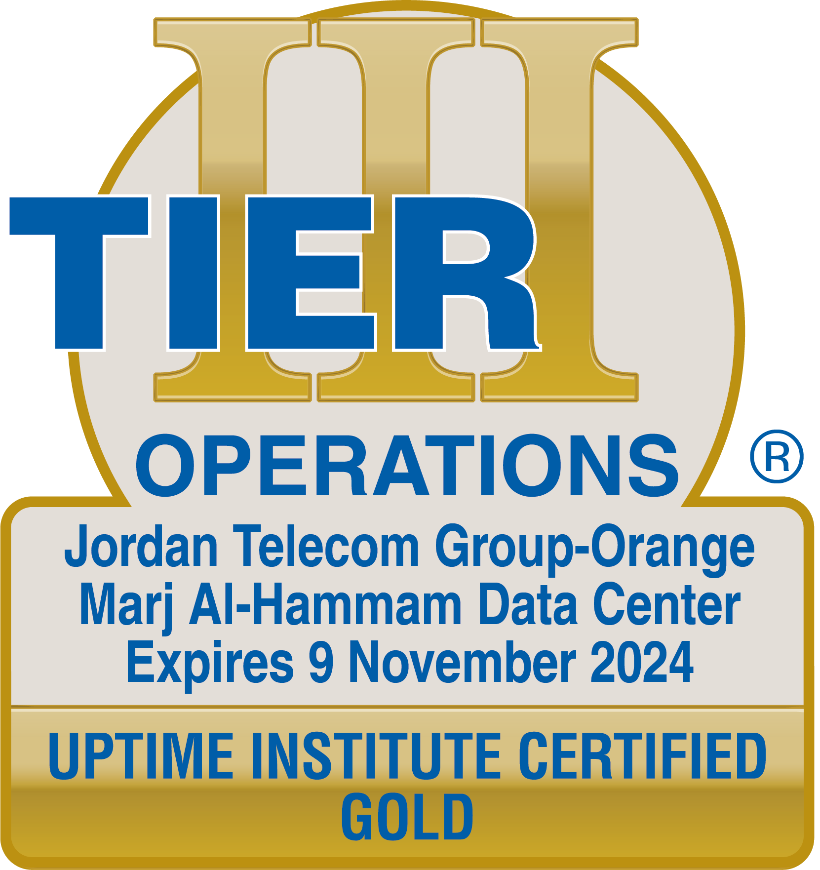 أورنج الأردن تحصل على الشهادة الذهبية للاستدامة التشغيلية “Tier III”