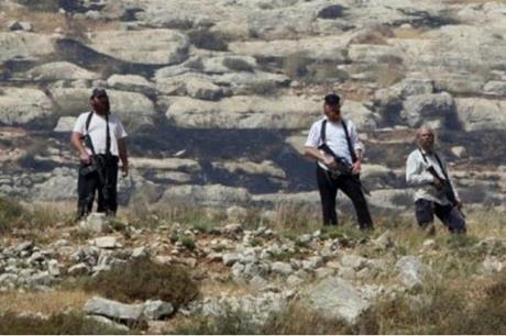 مستوطنون يشقون طريقا استيطانية في أراضي قصرة جنوب نابلس